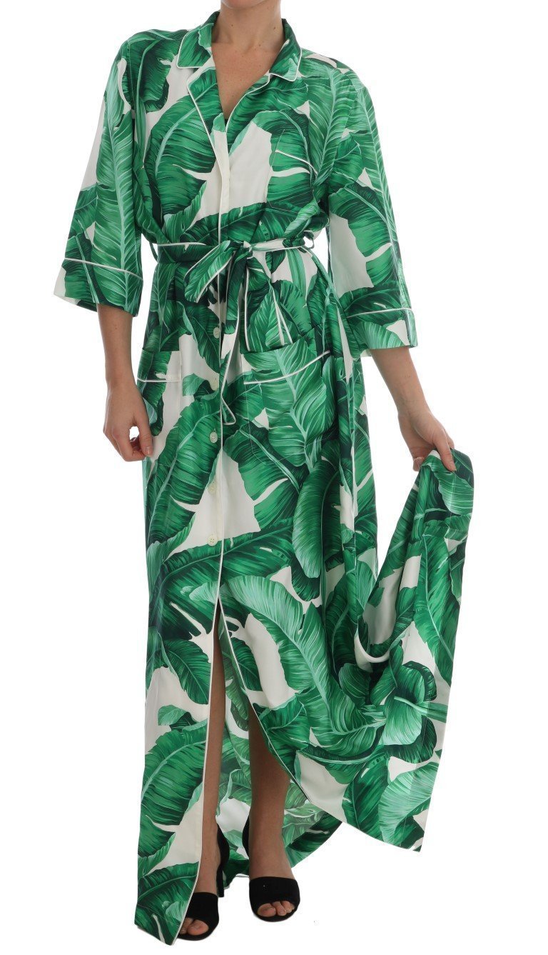 Banana Silk Long Robe Kaftan Dress