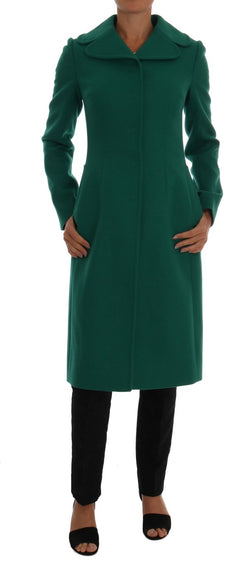 Green Wool Trenchcoat Long Coat