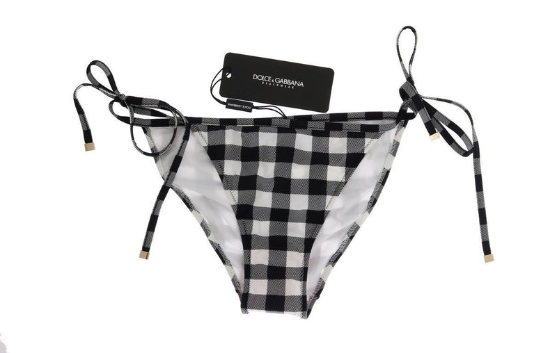 Black White Checkered Bikini Bottom