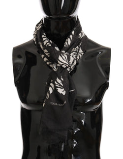 Brown Cashmere Leaves Print Scarf