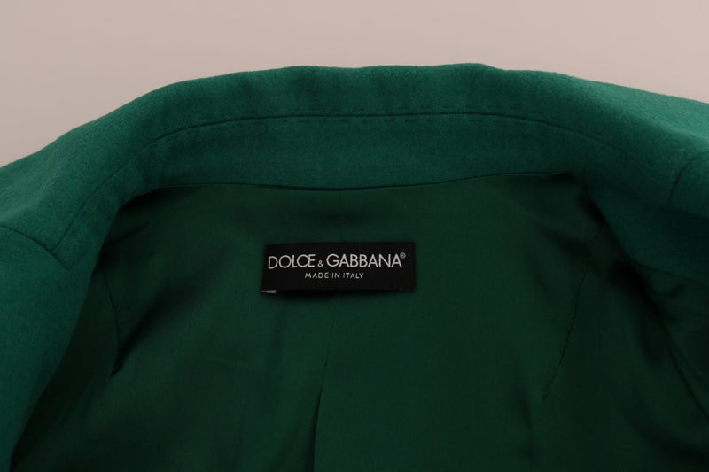 Green Wool Trenchcoat Long Coat