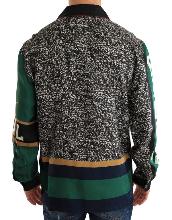 Multicolor Silk KING LOVE Roses Shirt