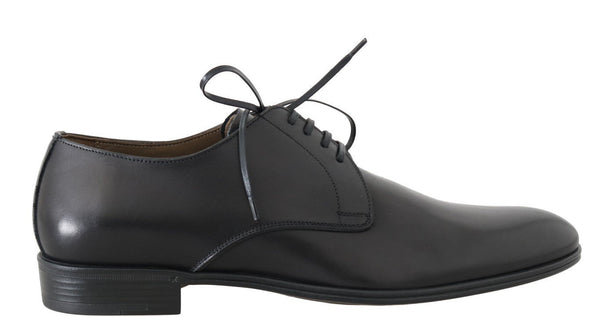 Black Leather Dress Formal Derby Shoes