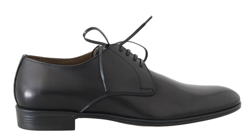 Black Leather Dress Formal Derby Shoes