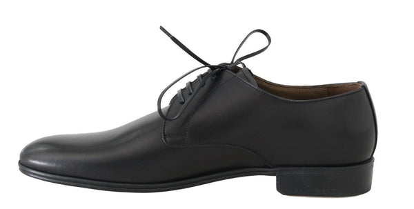 Black Leather Dress Formal Derby Shoes