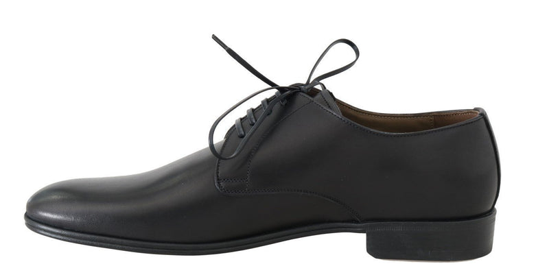Black Leather Dress Formal Derby Shoes