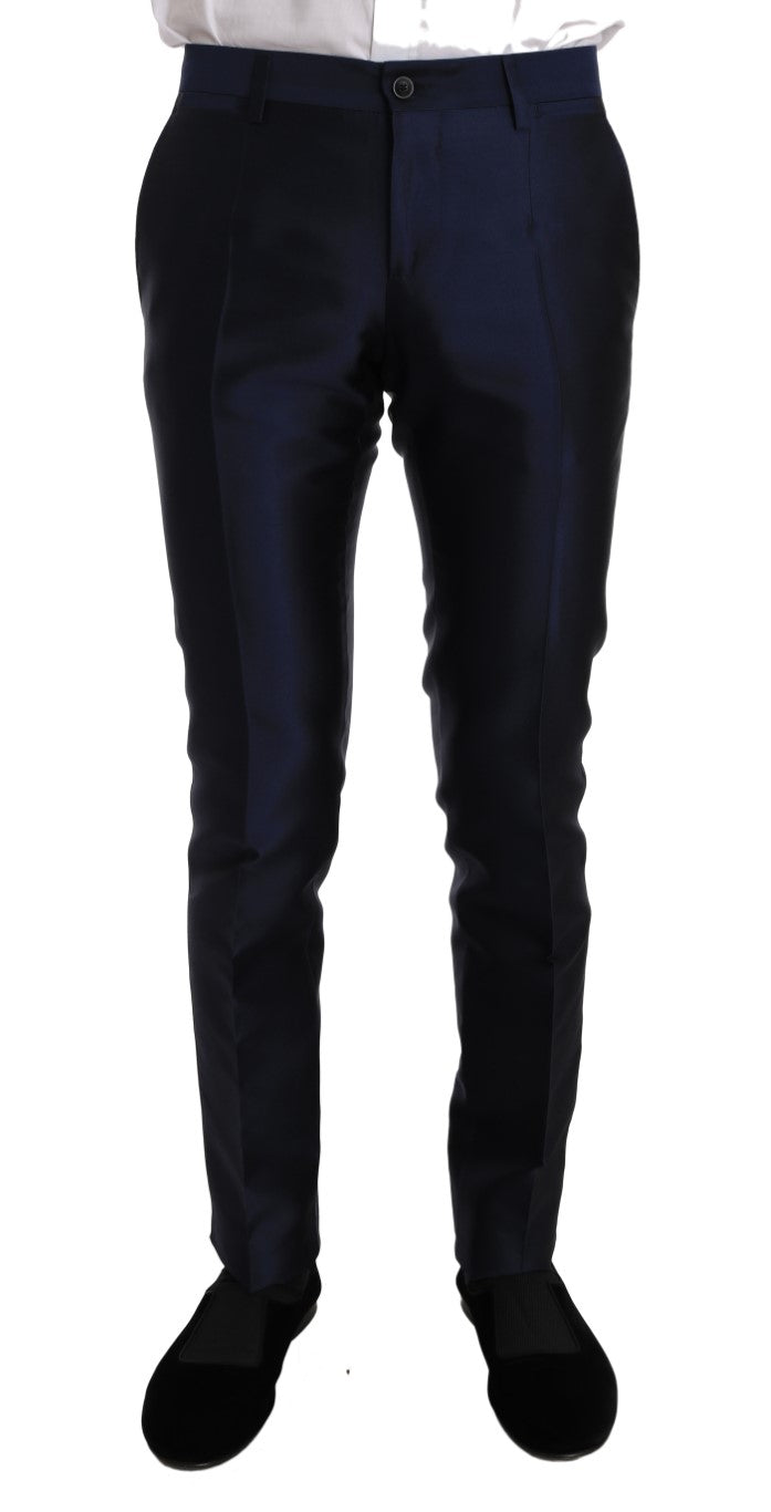 Blue Silk 3 Piece MARTINI Slim Suit