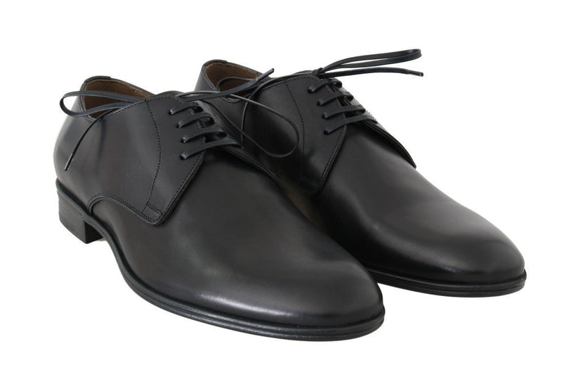 Black Leather Dress Formal Derby Shoes