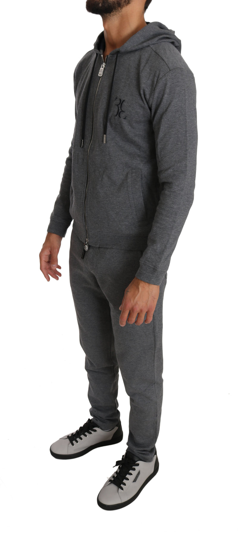 Gray Cotton Sweater Pants Tracksuit