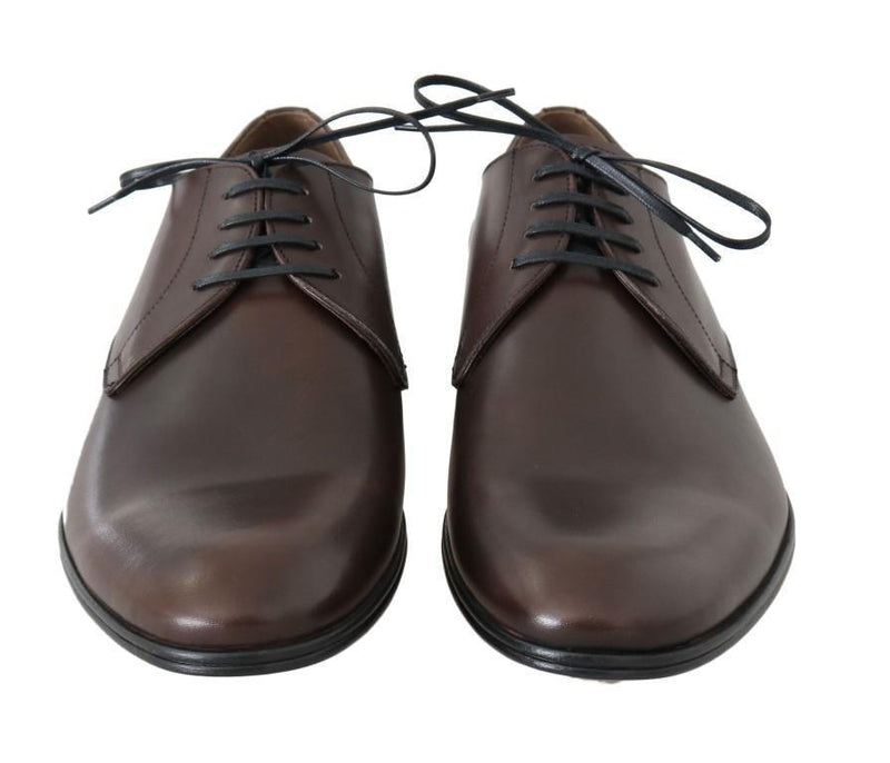 Brown Leather Dress Formal Derby Shoes