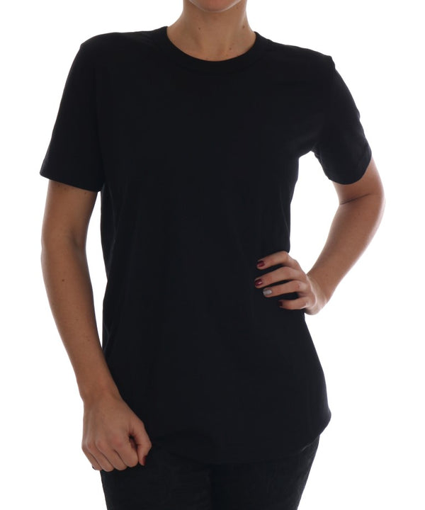 Black STAFF Cotton Crewneck T-Shirt