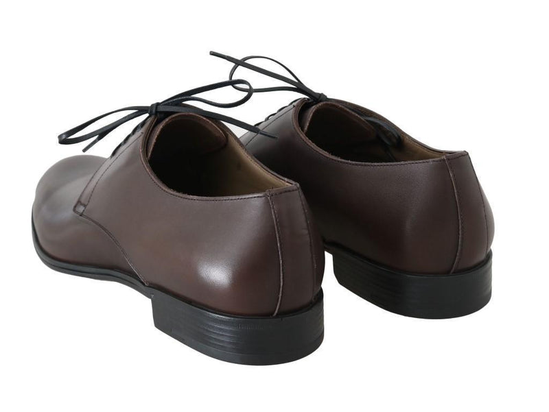 Brown Leather Dress Formal Derby Shoes