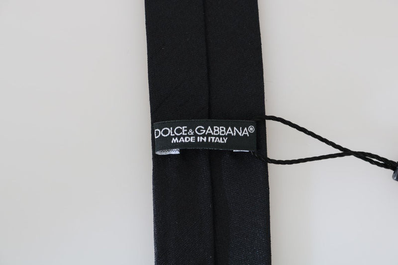 Black Silk Skinny Slim Tie