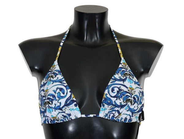 Bue White Majolica Bikini Top