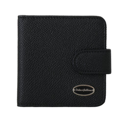 Black Dauphine Leather Condom Pocket Case Holder