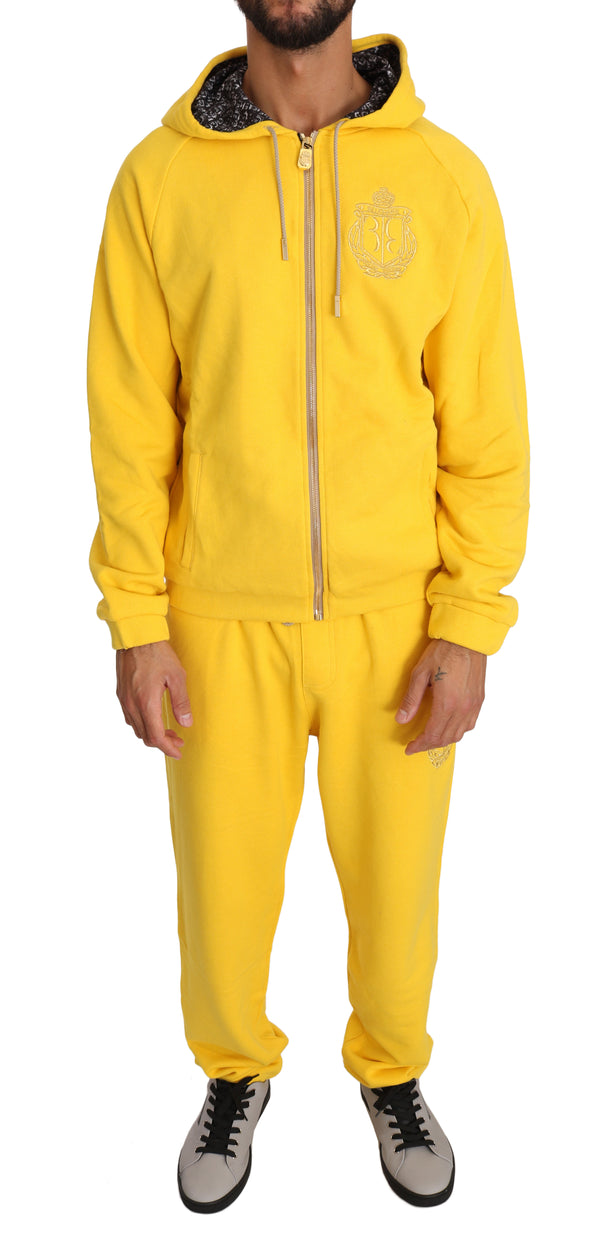 Yellow Cotton Sweater Pants Tracksuit