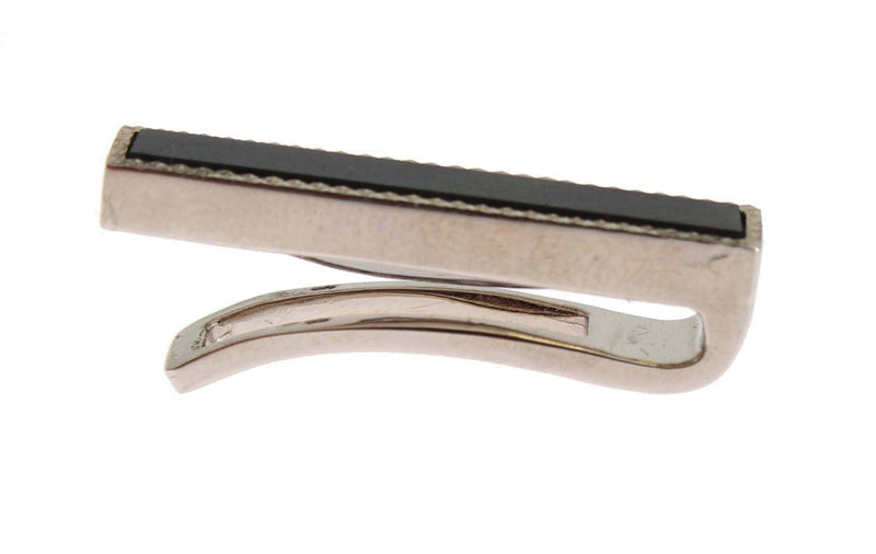 Silver Brass Branded Tie Clip