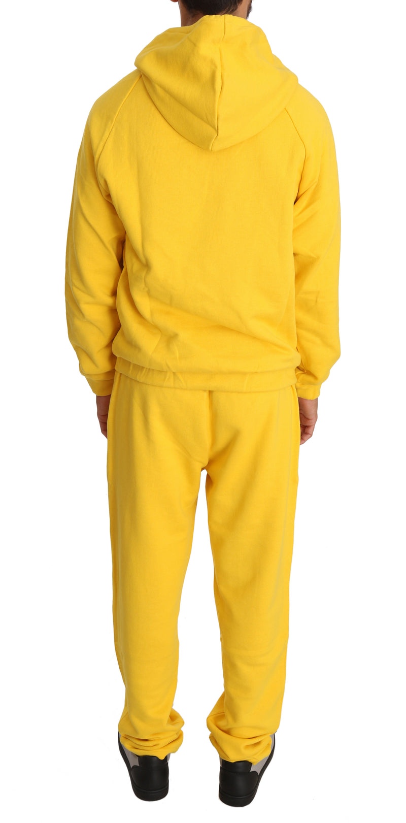 Yellow Cotton Sweater Pants Tracksuit