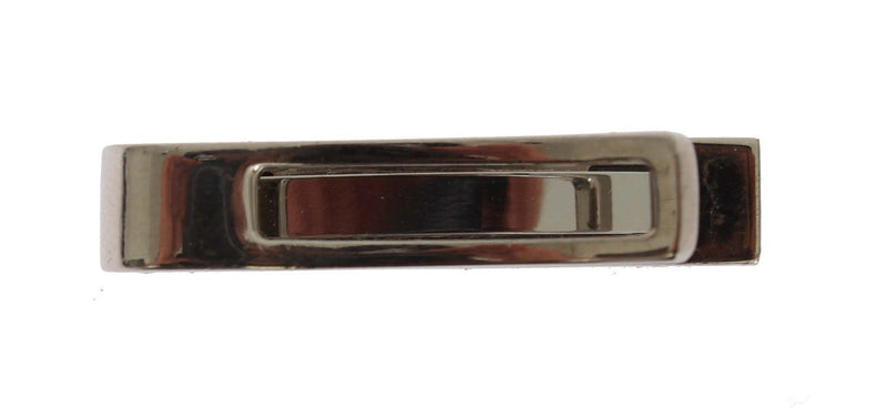 Silver Brass Branded Tie Clip