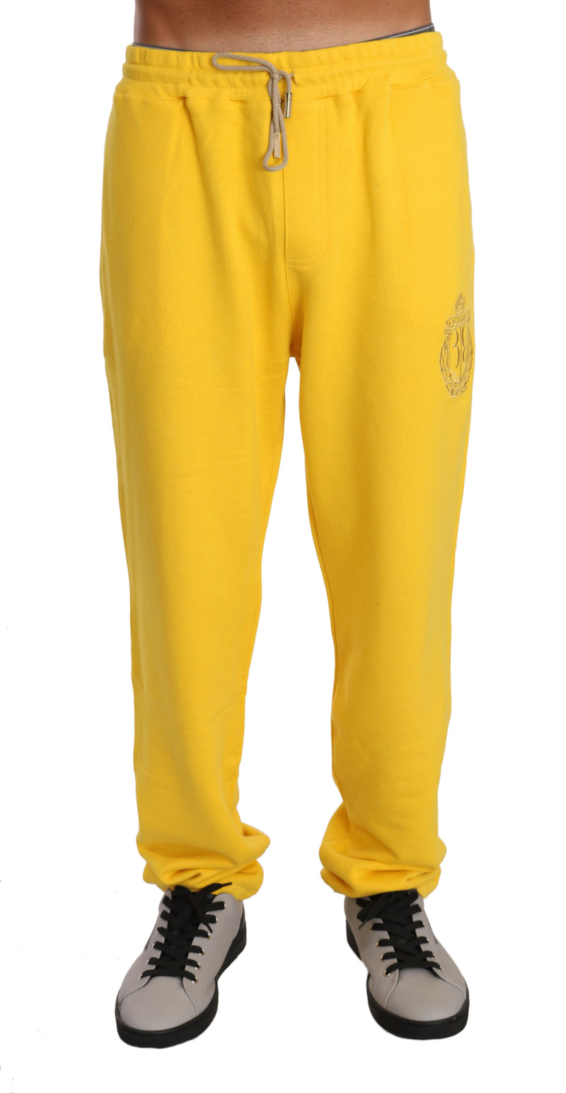 Yellow Cotton Sweater Pants Tracksuit