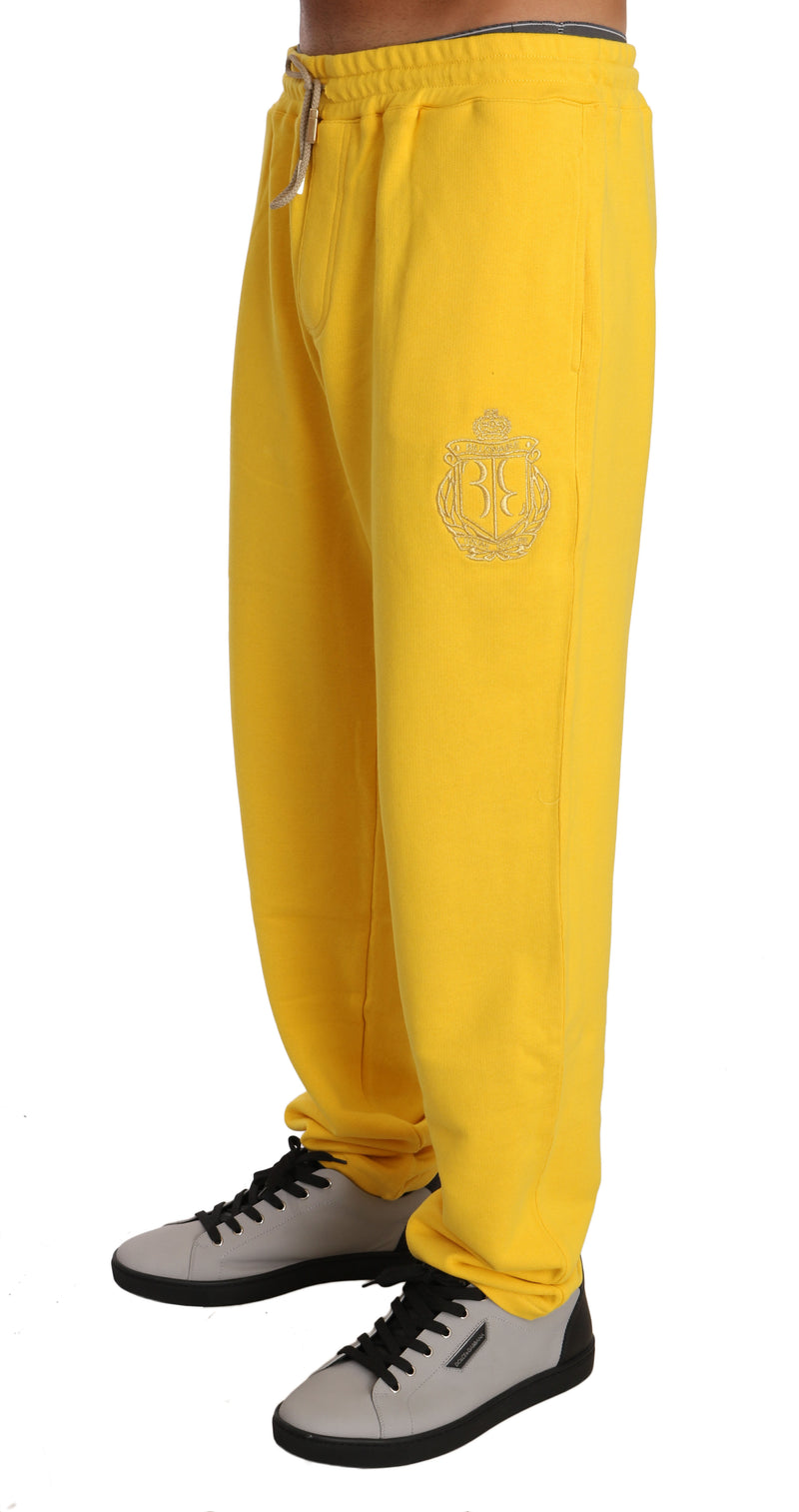 Yellow Cotton Sweater Pants Tracksuit