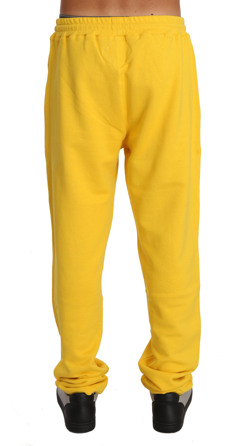 Yellow Cotton Sweater Pants Tracksuit