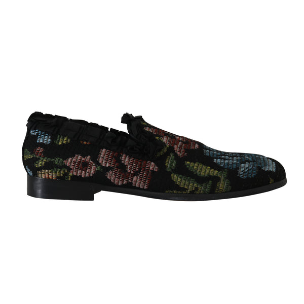 Fiori Ricamo Tappezzeria Loafers