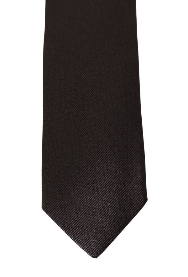 Brown Silk Solid Classic Tie