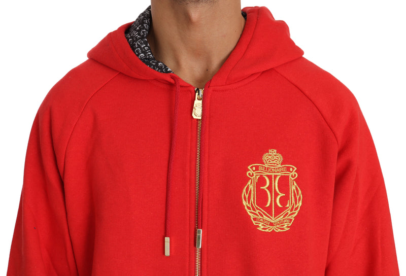 Red Cotton Sweater Pants Tracksuit