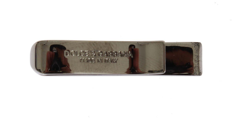 Silver Brass Branded Tie Clip