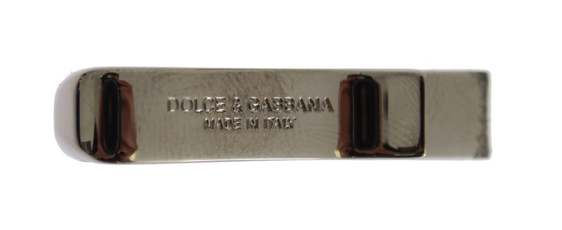 Silver Brass Branded Tie Clip