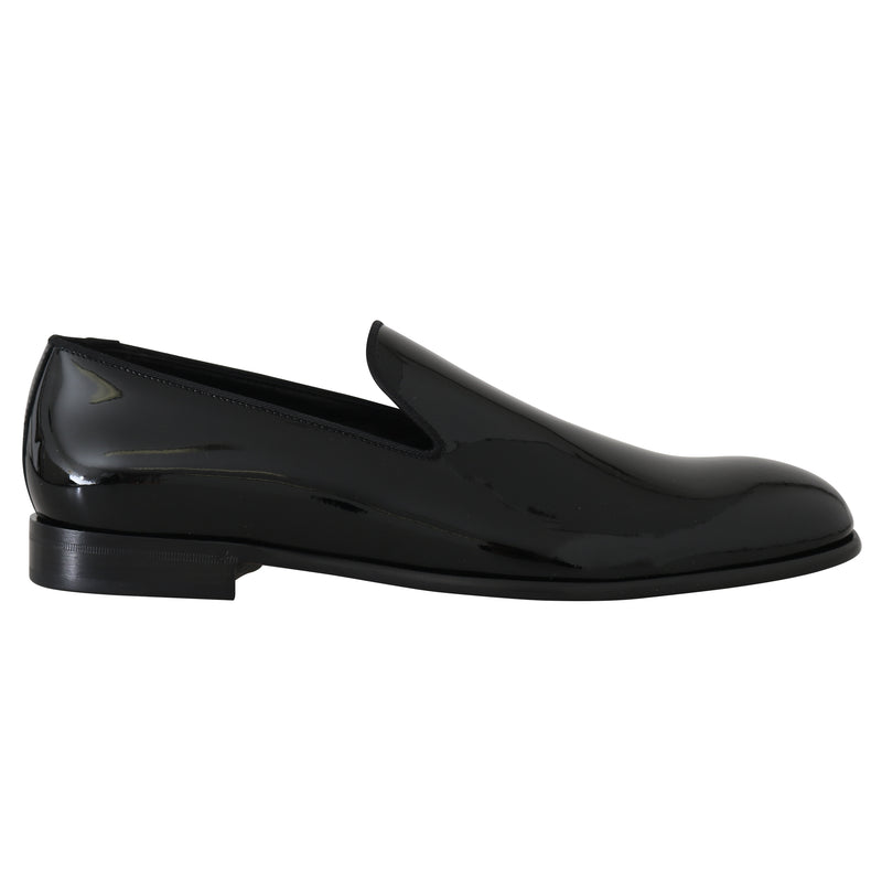 Black Patent Leather Mens Loafers
