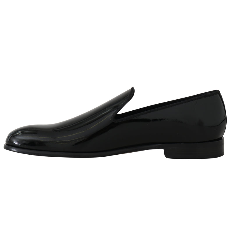 Black Patent Leather Mens Loafers