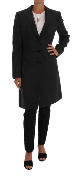 Gray Wool Classic Single Breasted Jacket