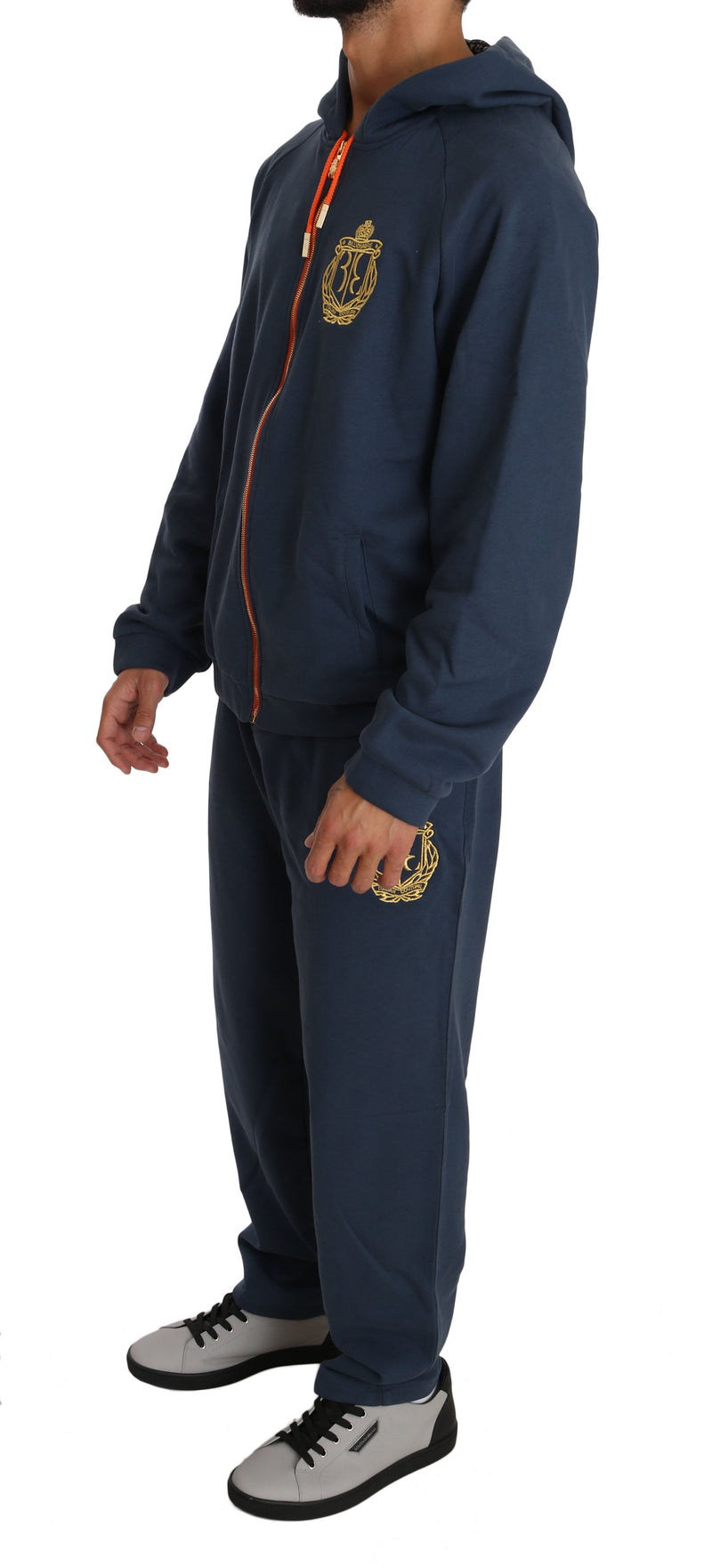 Blue Cotton Sweater Pants Tracksuit