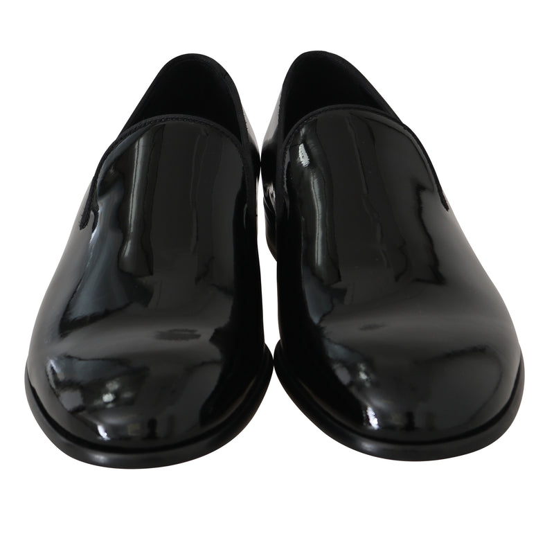 Black Patent Leather Mens Loafers