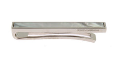 Silver Brass Branded Tie Clip