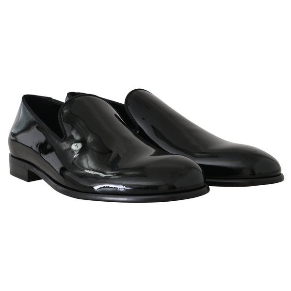 Black Patent Leather Mens Loafers