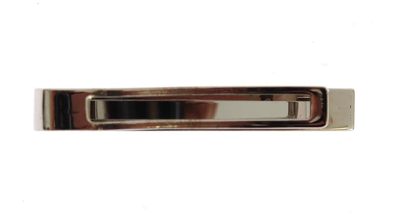 Silver Brass Branded Tie Clip