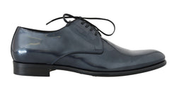 Blue Patent Leather Formal Shoes