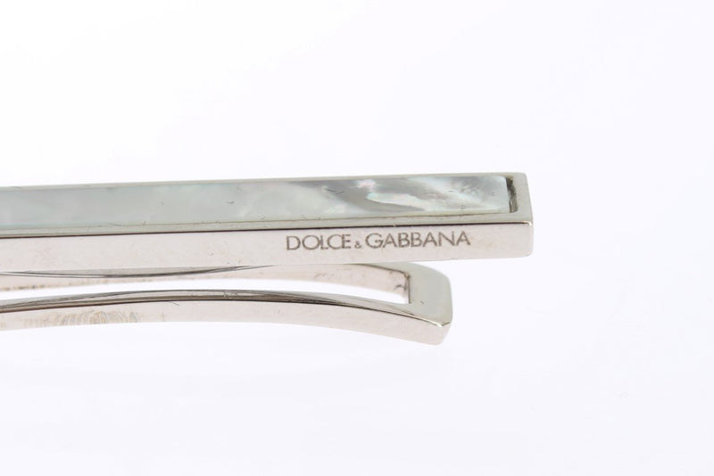 Silver Brass Branded Tie Clip