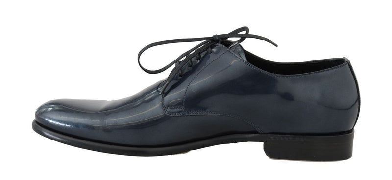 Blue Patent Leather Formal Shoes