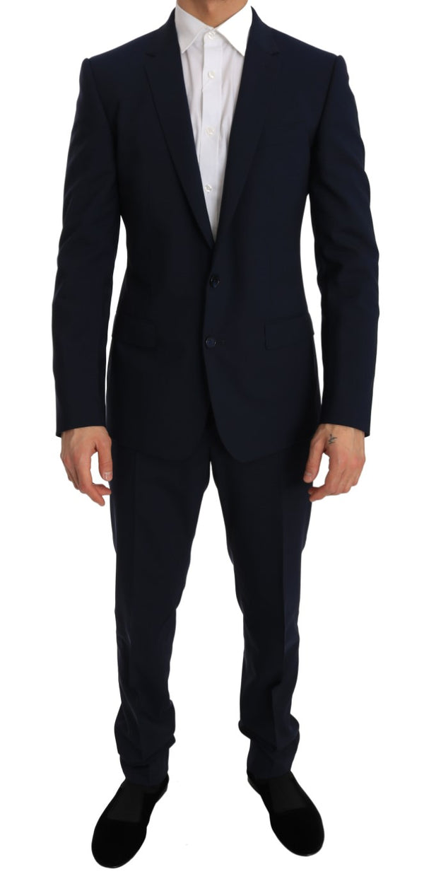 Blue Wool Stretch MARTINI Slim Fit Suit