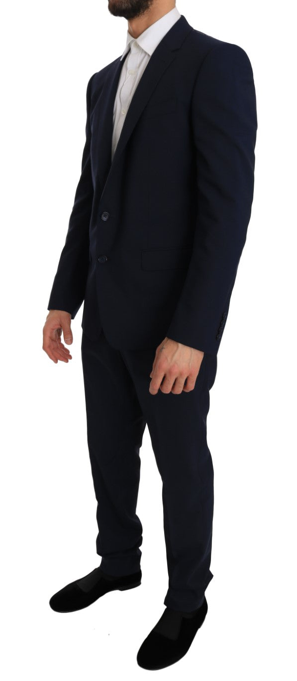 Blue Wool Stretch MARTINI Slim Fit Suit