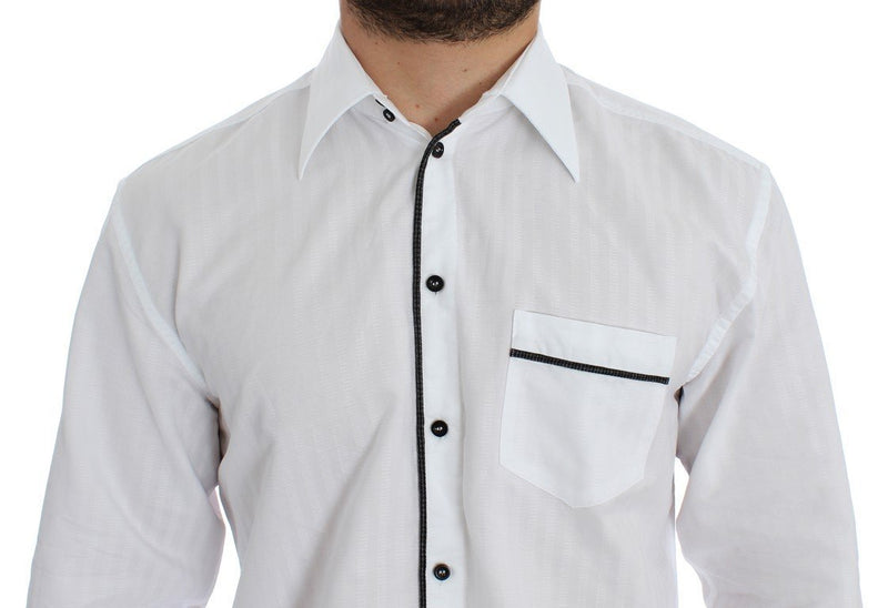 White Striped Regular Fit Dress Shirt