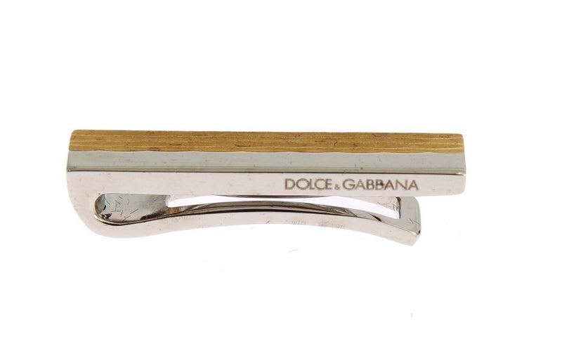 Silver Brass Branded Tie Clip