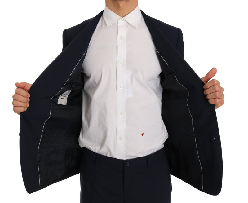 Blue Wool Stretch MARTINI Slim Fit Suit