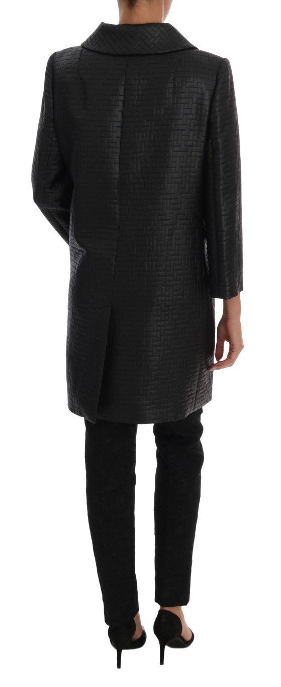 Black Gold Button Classic Coat