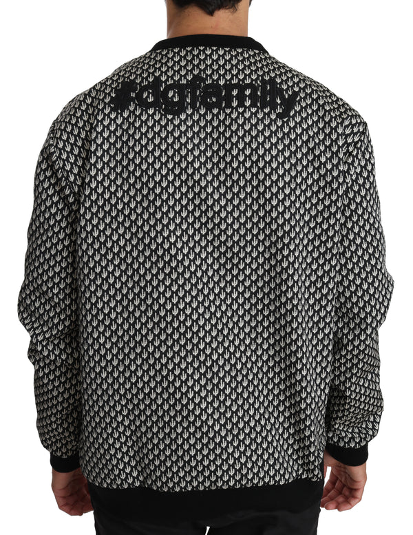 Black Cactus Pattern Cowboy Sweater