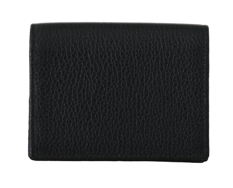 Black Leather ID Card Coin Holder Case Cover